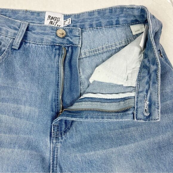 Princess Polly Light Vintage Wash High Rise Straight Leg Jeans Women’s Size 4 - Picture 4 of 12